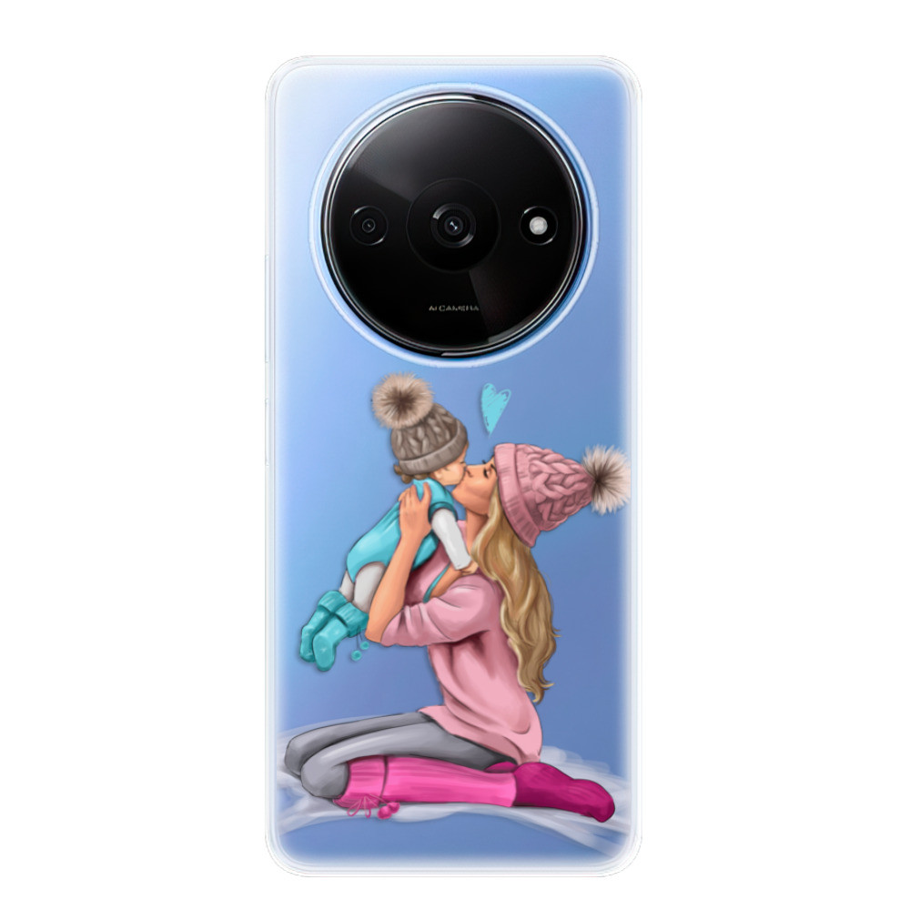 Odolné silikónové puzdro iSaprio - Kissing Mom - Blond and Boy - Xiaomi Redmi A3