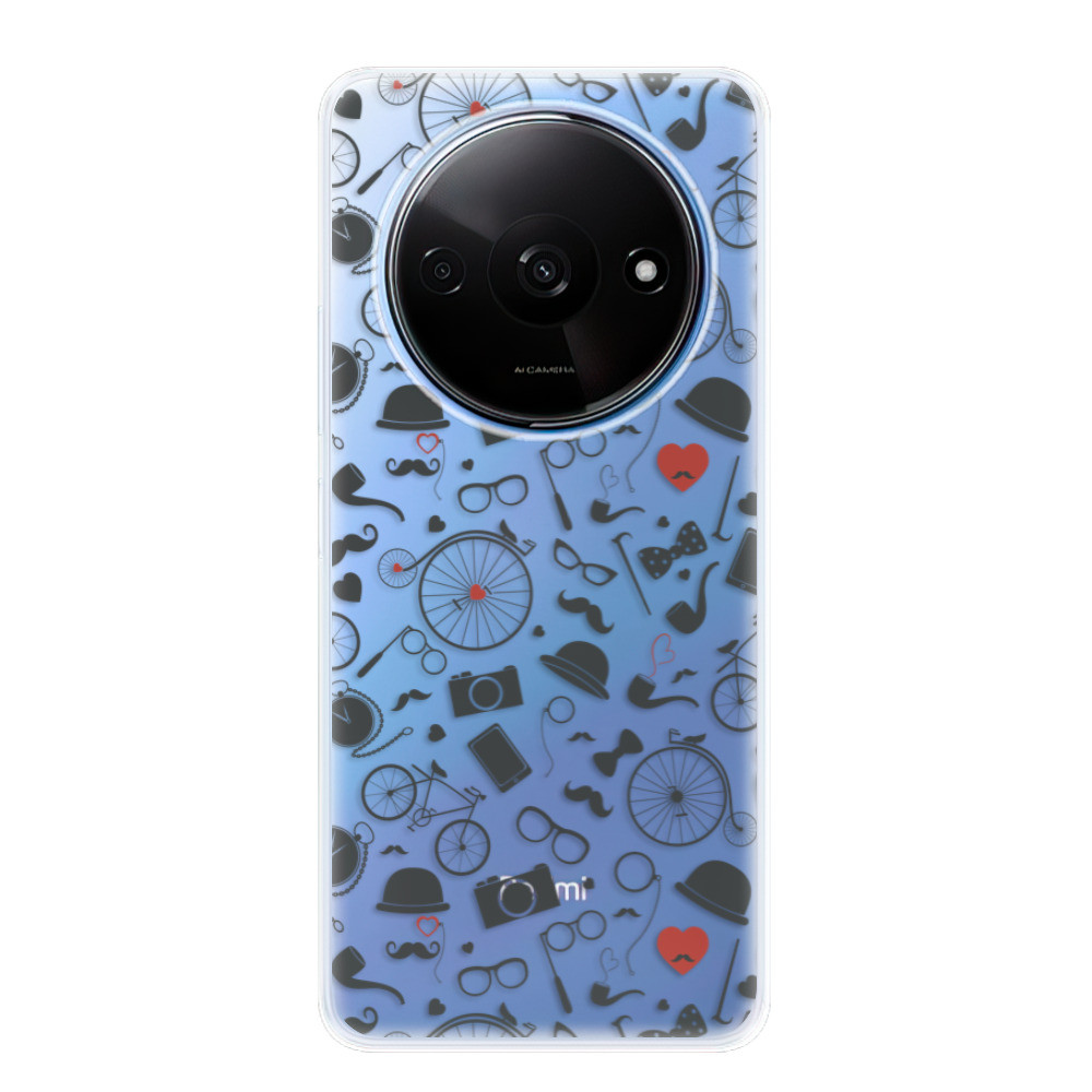 Odolné silikónové puzdro iSaprio - Vintage Pattern 01 - black - Xiaomi Redmi A3