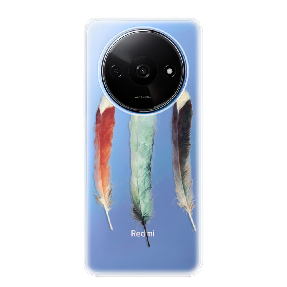 Odolné silikónové puzdro iSaprio - Three Feathers - Xiaomi Redmi A3