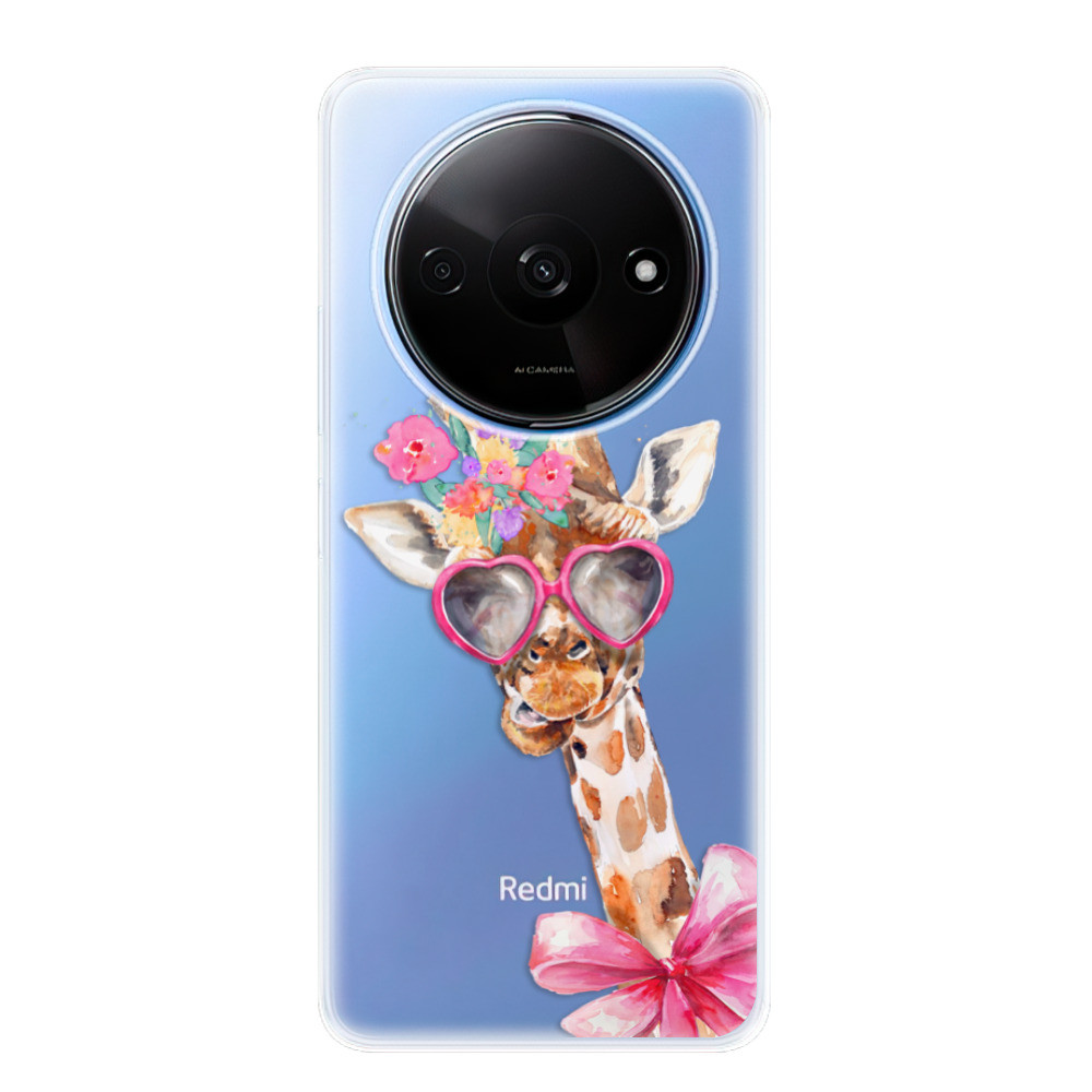 Odolné silikónové puzdro iSaprio - Lady Giraffe - Xiaomi Redmi A3