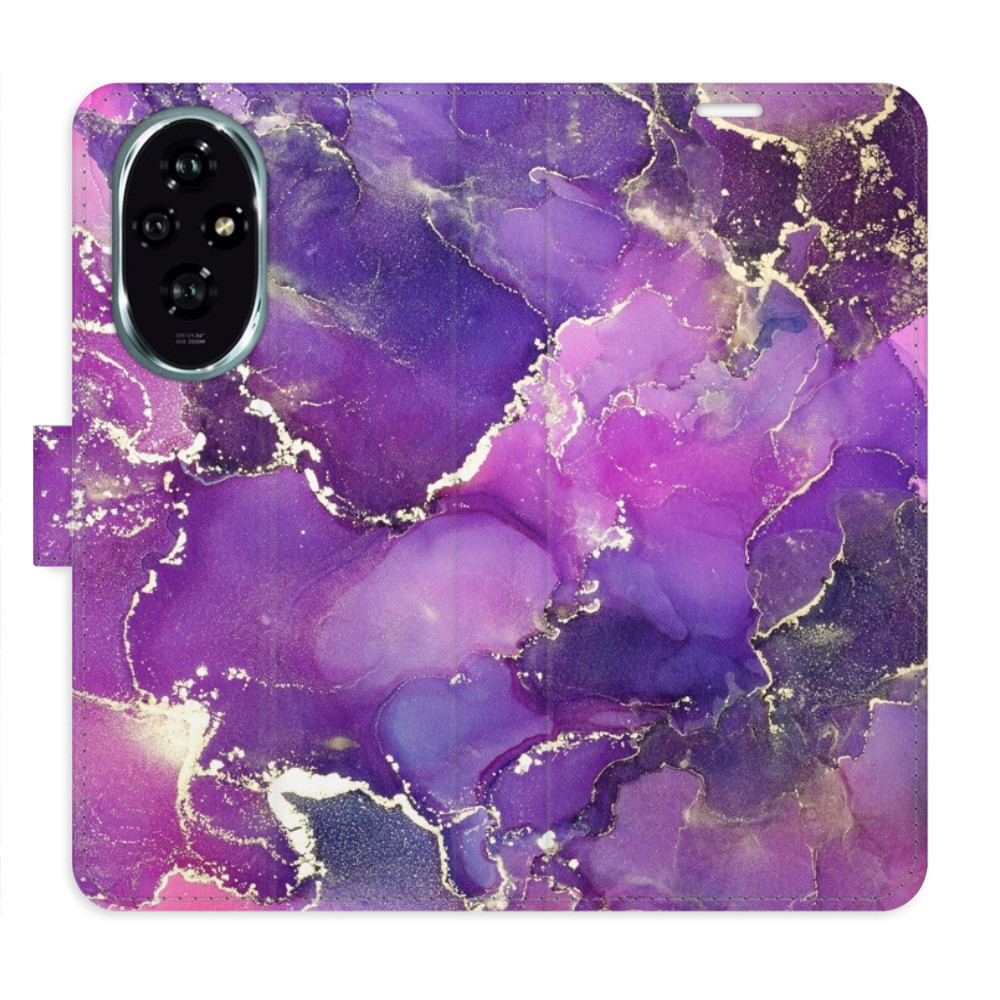 Flipové puzdro iSaprio - Purple Marble - Honor 200