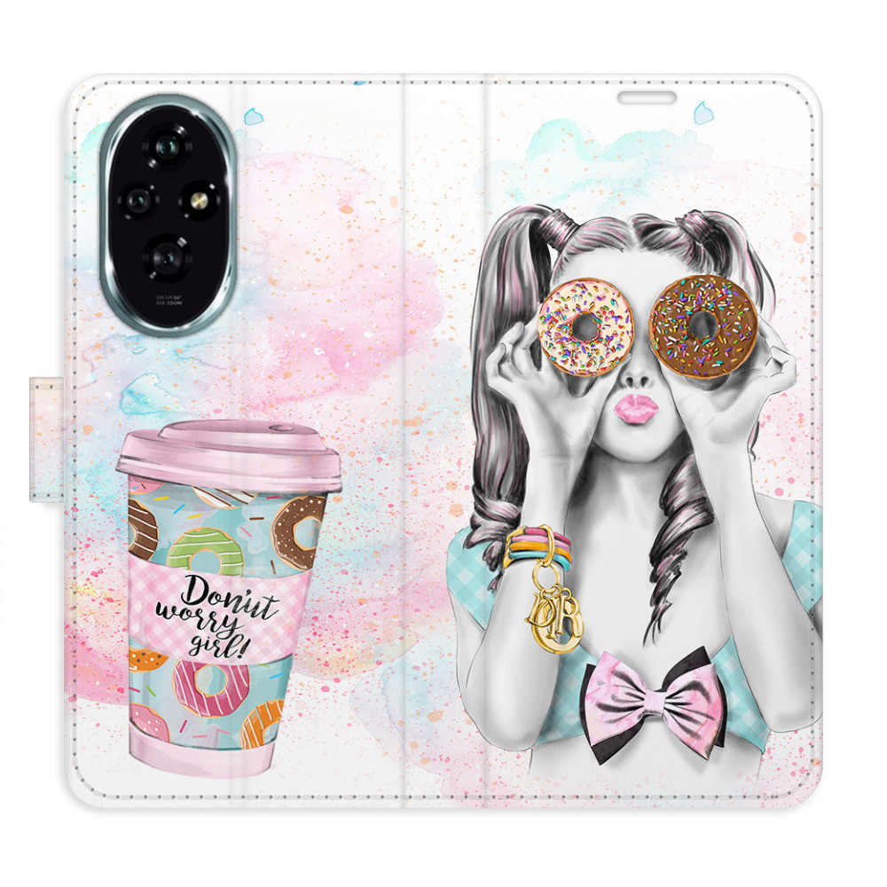 Flipové puzdro iSaprio - Donut Worry Girl - Honor 200