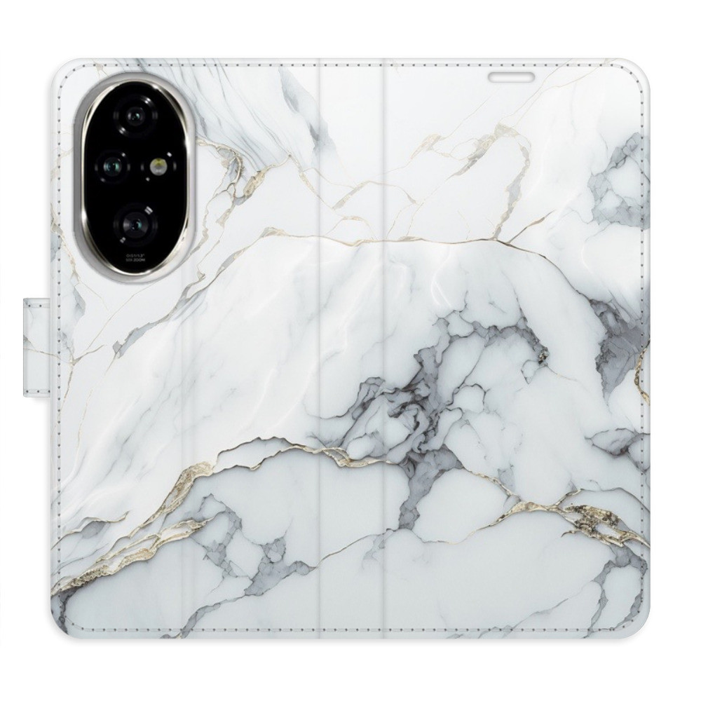 Flipové puzdro iSaprio - SilverMarble 15 - Honor 200 Pro