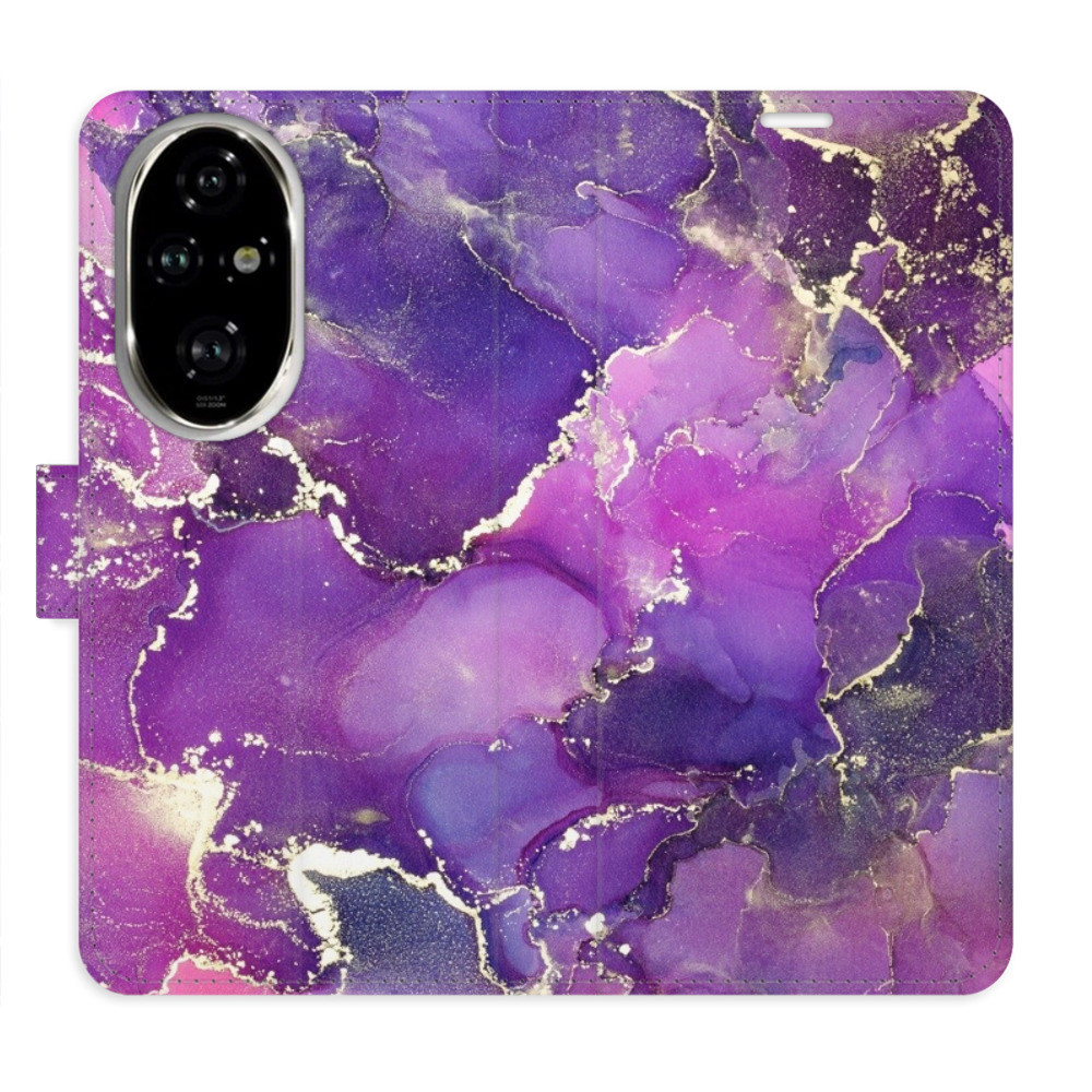 Flipové puzdro iSaprio - Purple Marble - Honor 200 Pro