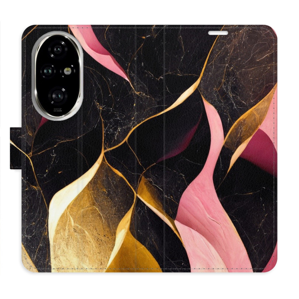 Flipové puzdro iSaprio - Gold Pink Marble 02 - Honor 200 Pro