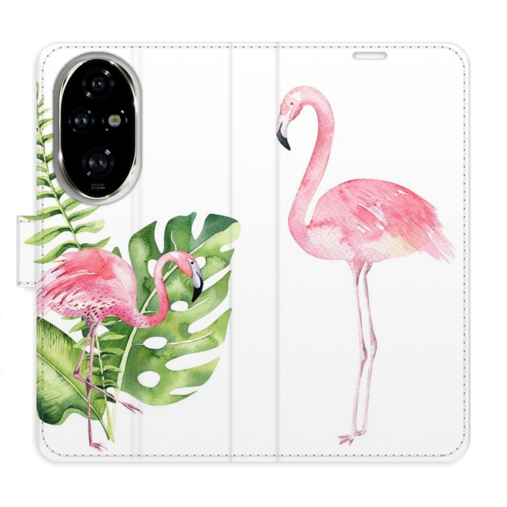 Flipové puzdro iSaprio - Flamingos - Honor 200 Pro