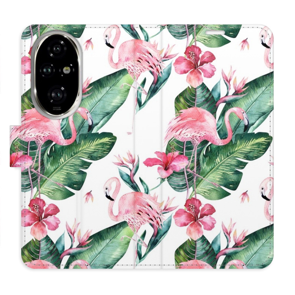Flipové puzdro iSaprio - Flamingos Pattern - Honor 200 Pro