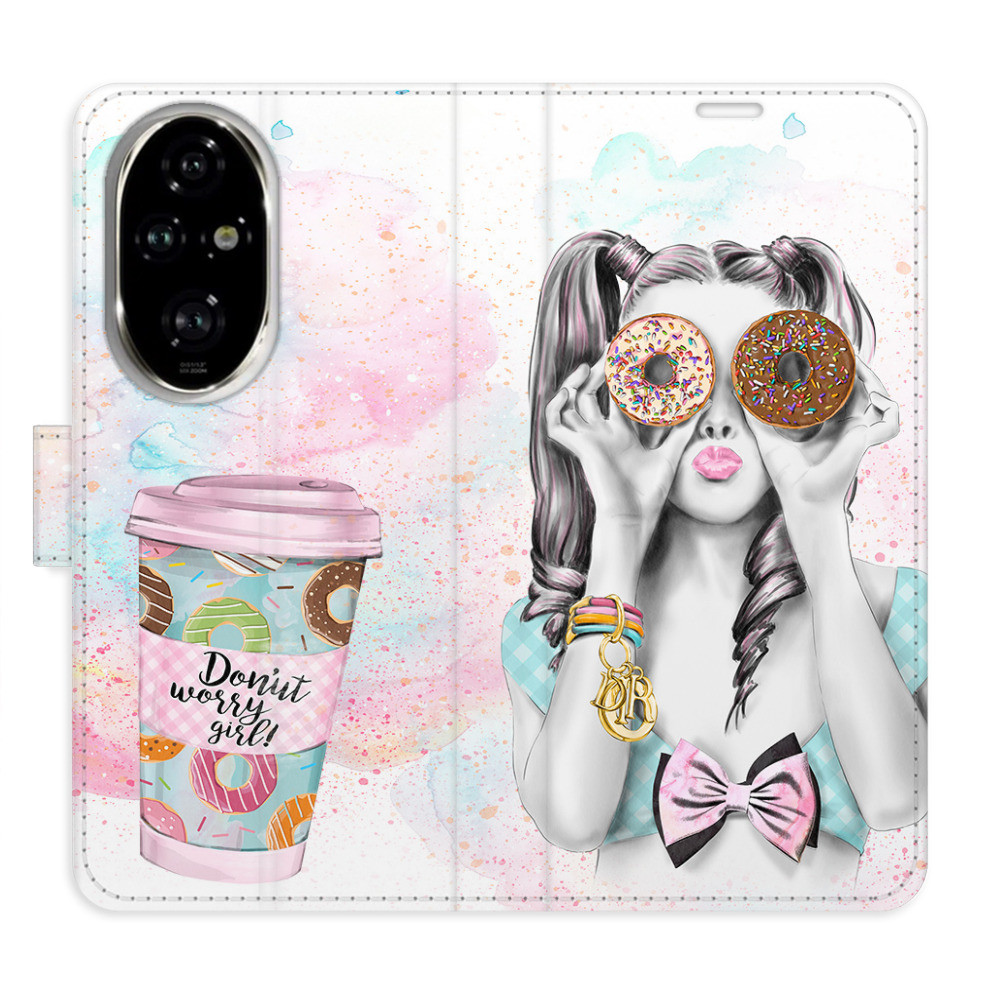 Flipové puzdro iSaprio - Donut Worry Girl - Honor 200 Pro
