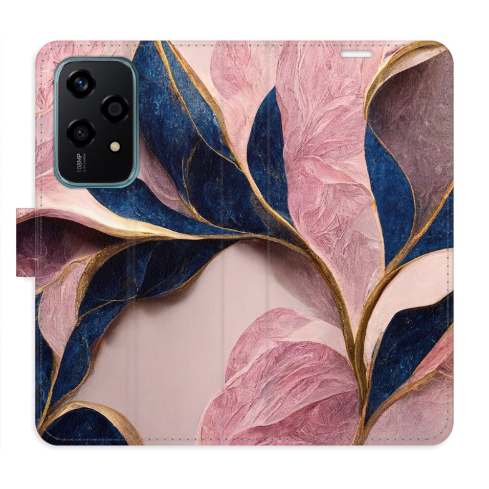 Flipové puzdro iSaprio - Pink Leaves - Honor 200 Lite