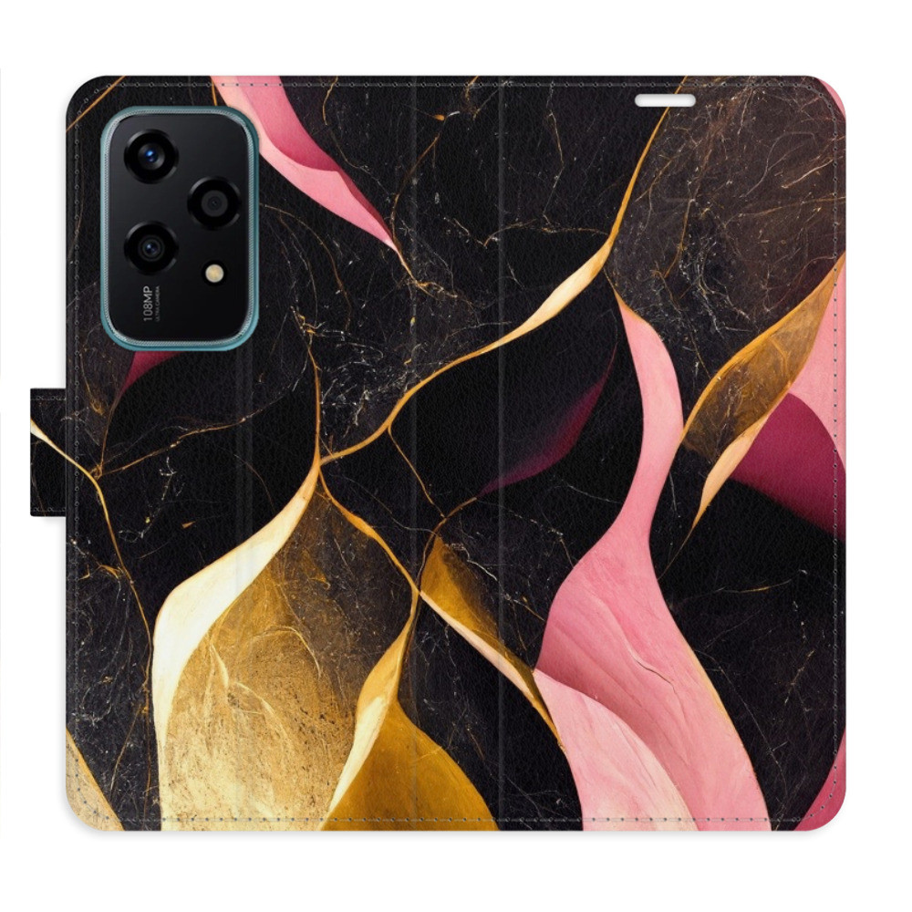 Flipové puzdro iSaprio - Gold Pink Marble 02 - Honor 200 Lite