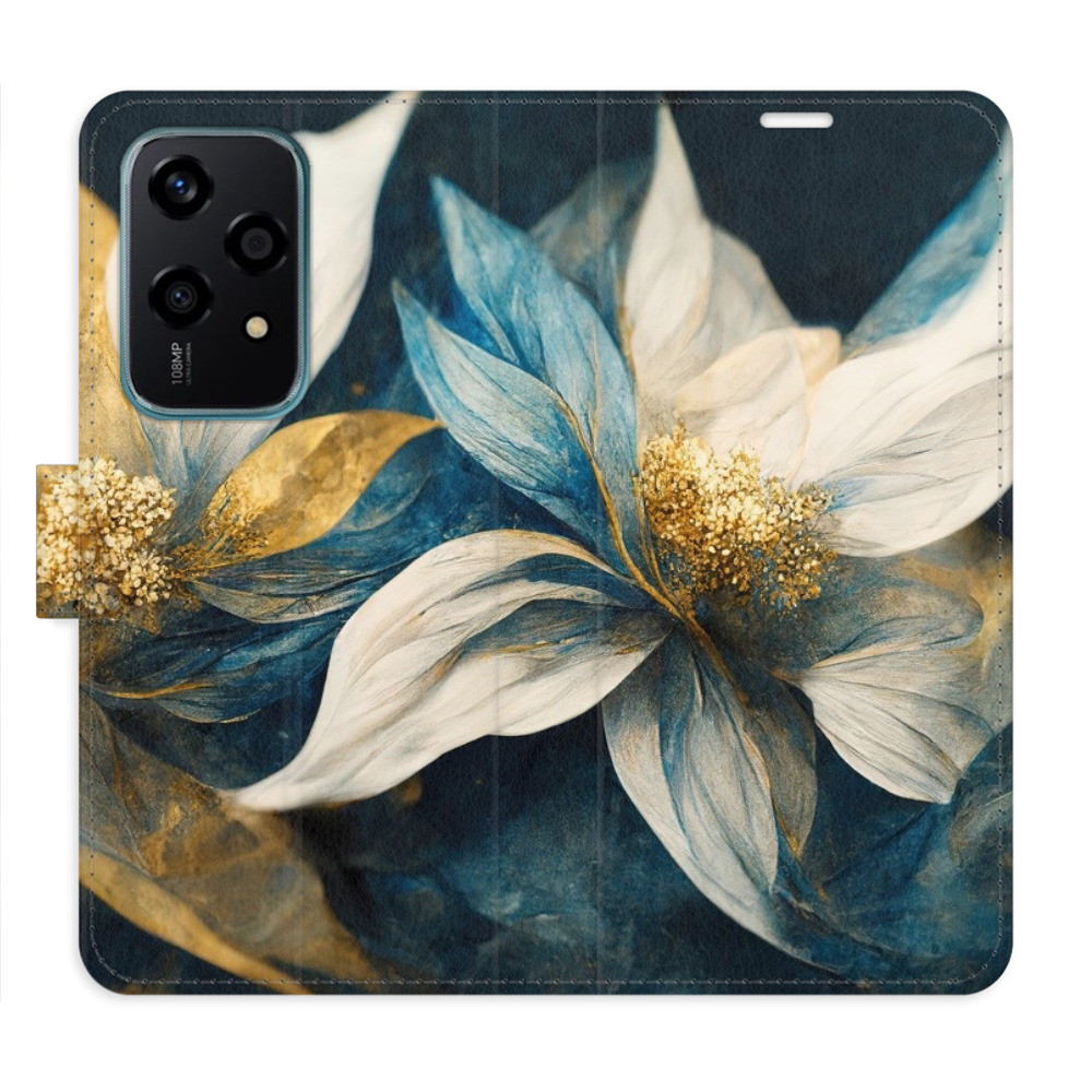 Flipové puzdro iSaprio - Gold Flowers - Honor 200 Lite