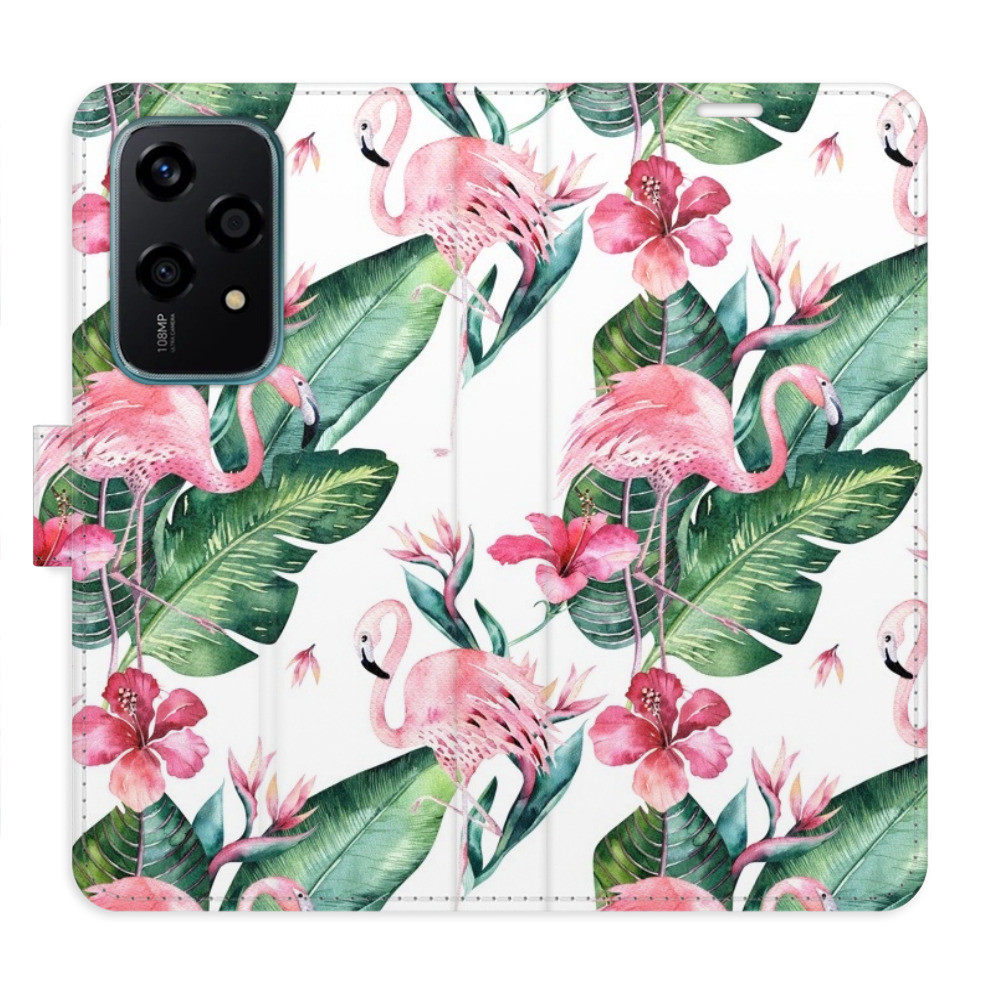 Flipové puzdro iSaprio - Flamingos Pattern - Honor 200 Lite