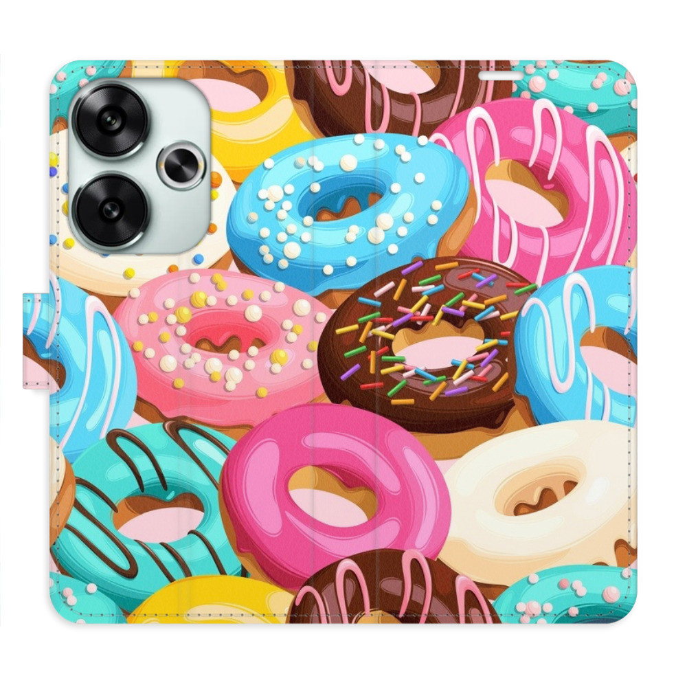 Flipové puzdro iSaprio - Donuts Pattern 02 - Poco F6