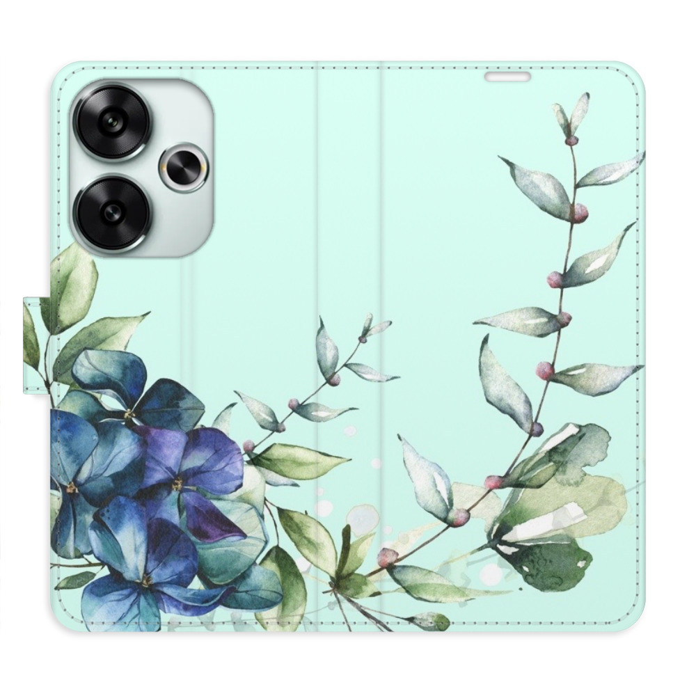 Flipové puzdro iSaprio - Blue Flowers - Poco F6