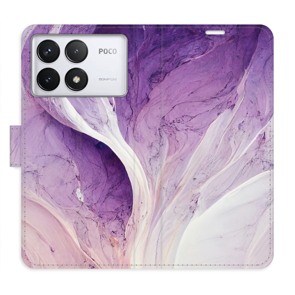 Flipové puzdro iSaprio - Purple Paint - Poco F6 Pro