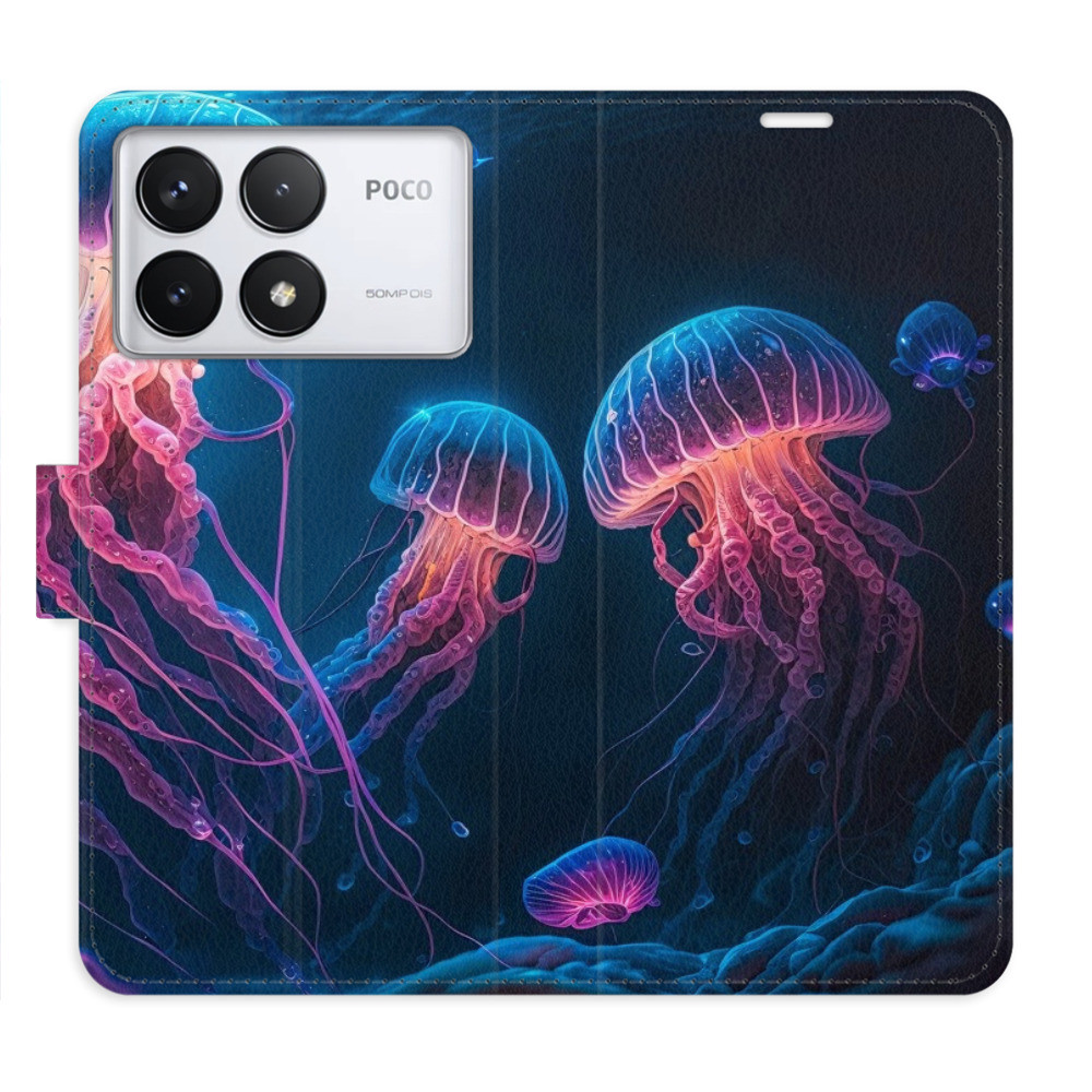 Flipové puzdro iSaprio - Jellyfish - Poco F6 Pro