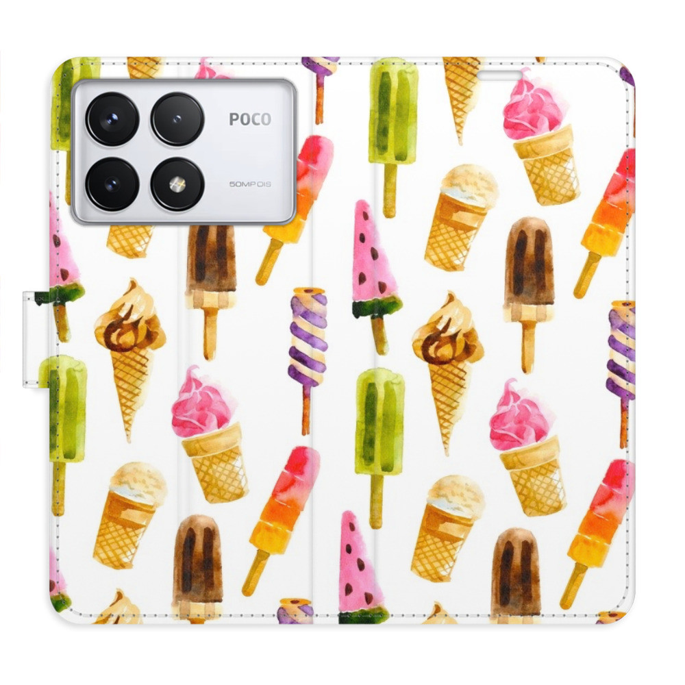 Flipové puzdro iSaprio - Ice Cream Pattern - Poco F6 Pro