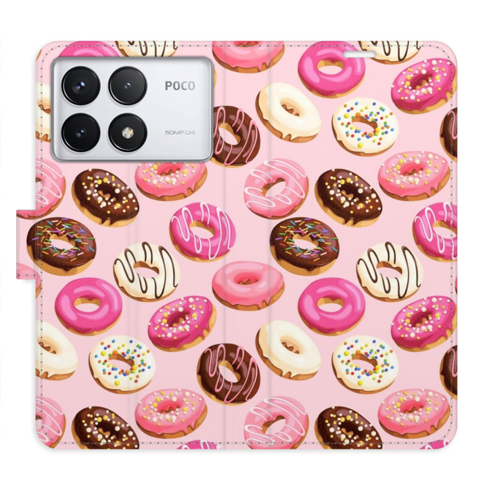 Flipové puzdro iSaprio - Donuts Pattern 03 - Poco F6 Pro