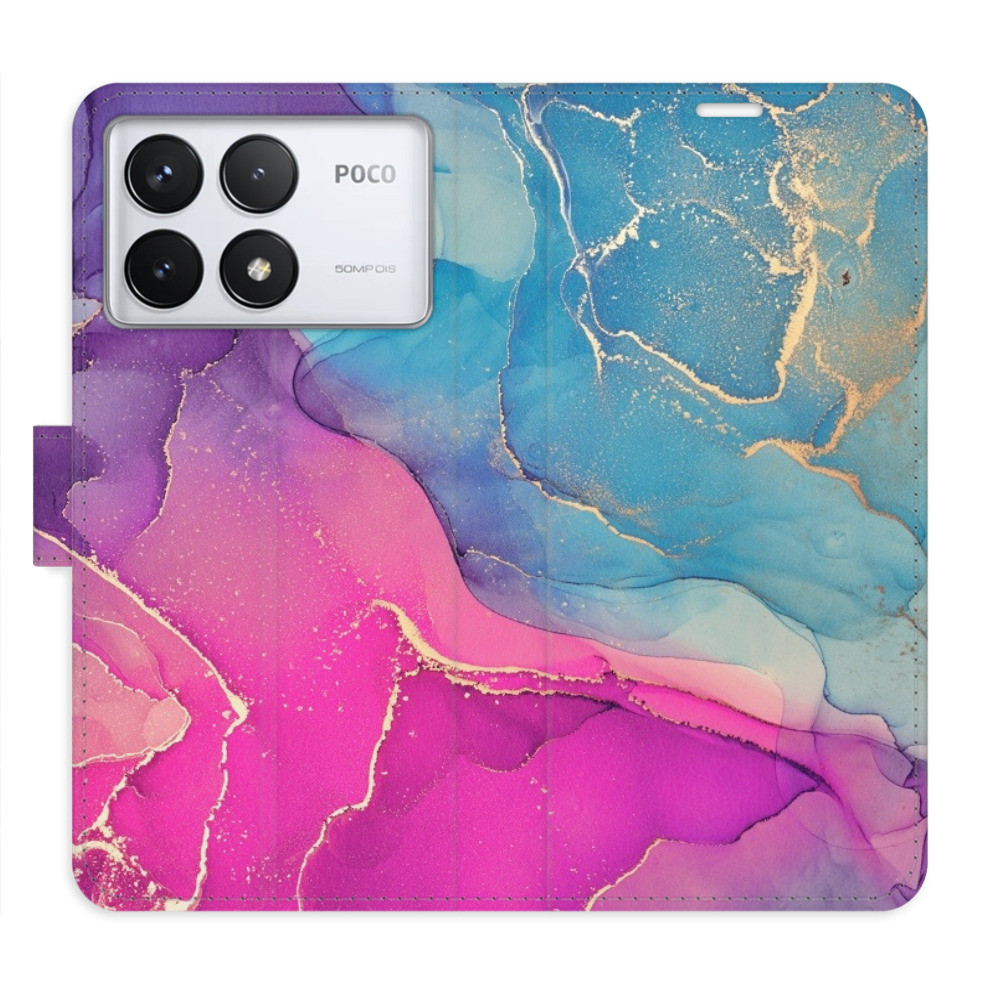 Flipové puzdro iSaprio - Colour Marble 02 - Poco F6 Pro