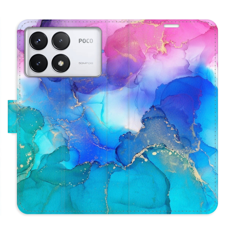 Flipové puzdro iSaprio - BluePink Paint - Poco F6 Pro