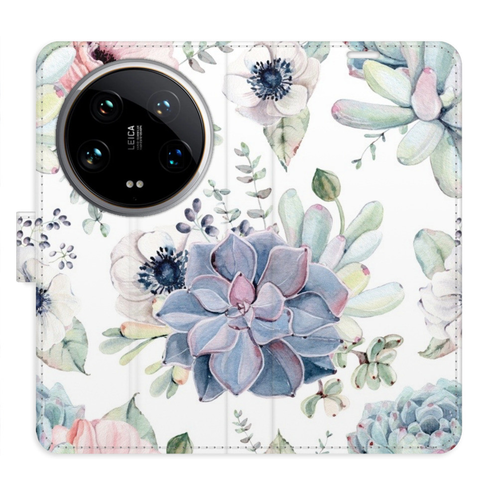Flipové puzdro iSaprio - Succulents - Xiaomi 14 Ultra