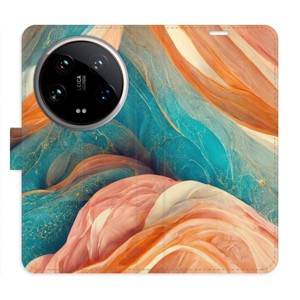 Flipové puzdro iSaprio - Blue and Orange - Xiaomi 14 Ultra