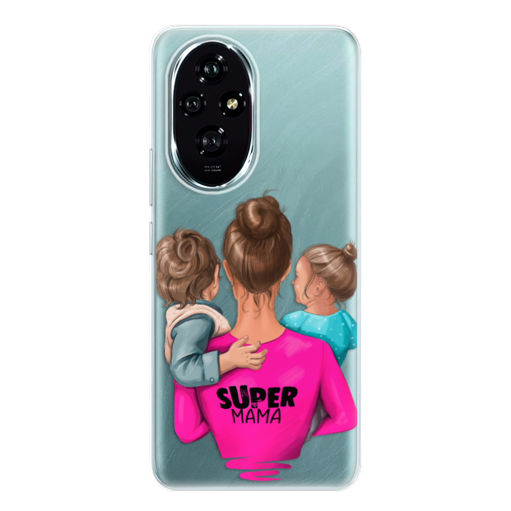 Odolné silikónové puzdro iSaprio - Super Mama - Boy and Girl - Honor 200