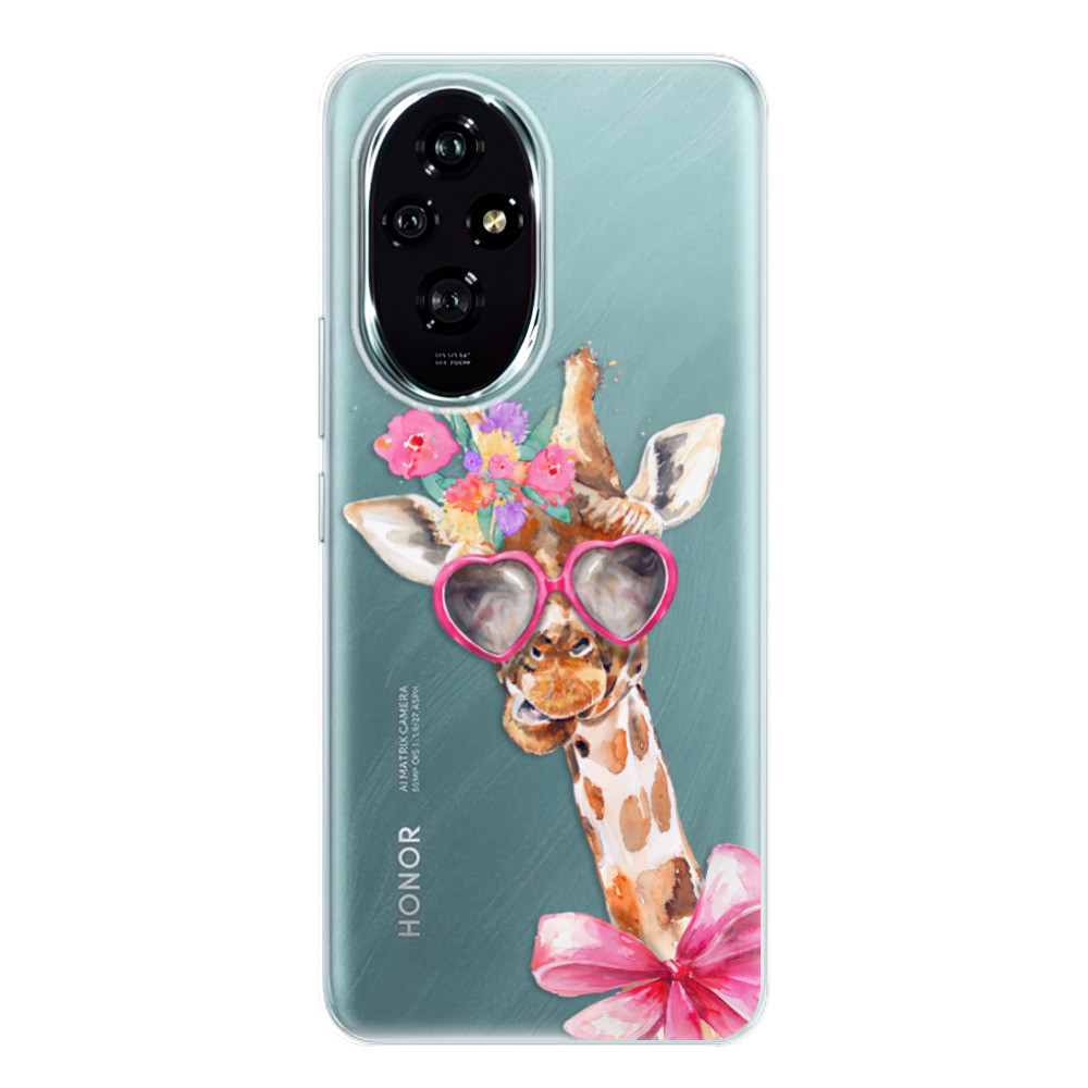 Odolné silikónové puzdro iSaprio - Lady Giraffe - Honor 200