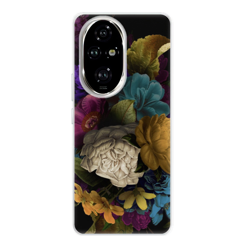 Odolné silikónové puzdro iSaprio - Dark Flowers - Honor 200 Pro