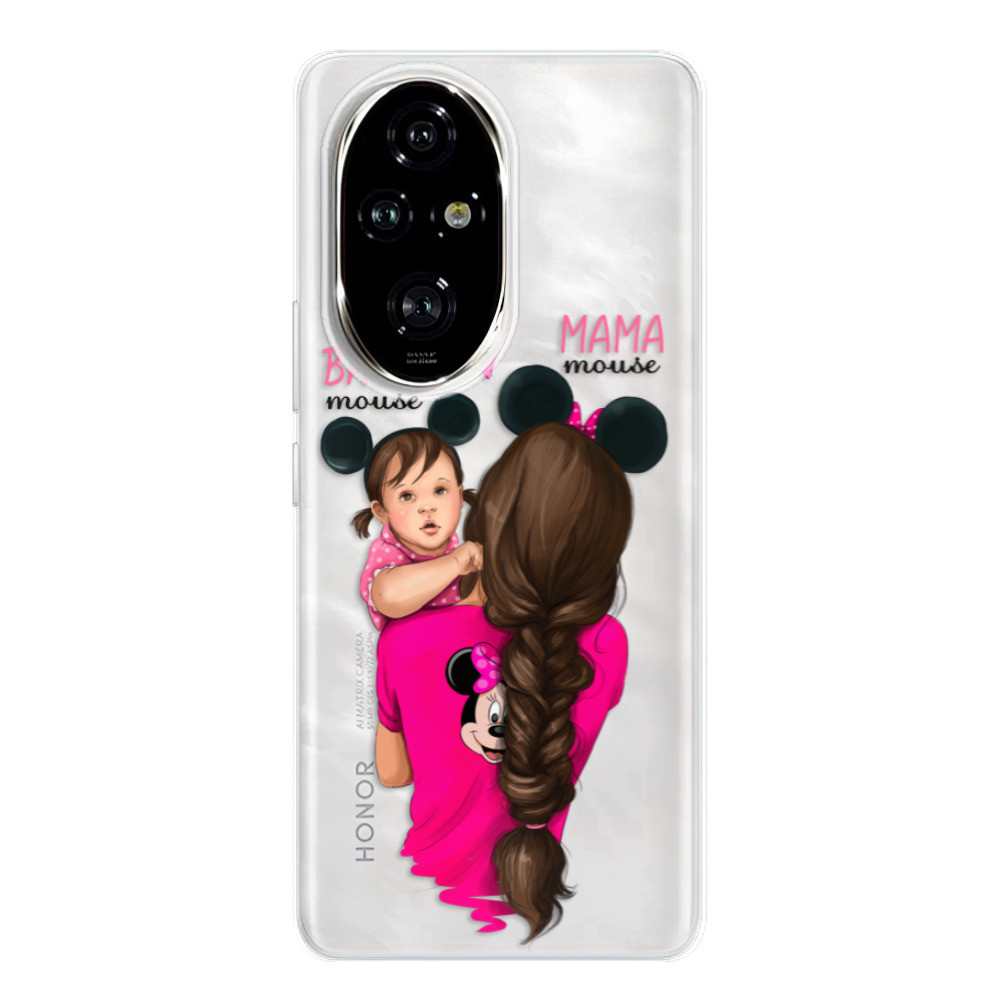 Odolné silikónové puzdro iSaprio - Mama Mouse Brunette and Girl - Honor 200 Pro