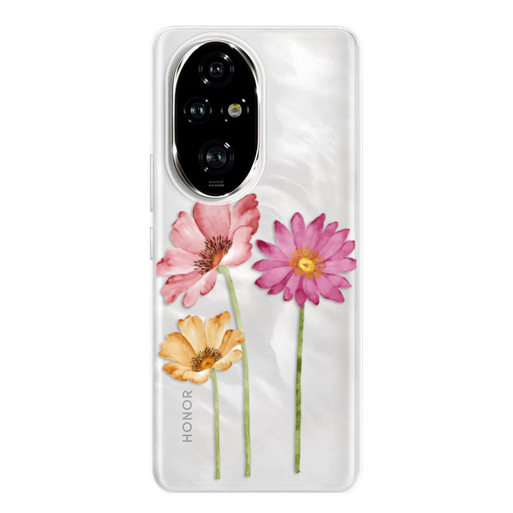 Odolné silikónové puzdro iSaprio - Three Flowers - Honor 200 Pro