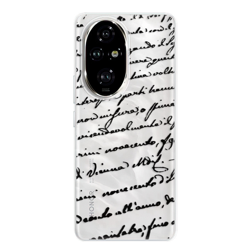 Odolné silikónové puzdro iSaprio - Handwriting 01 - black - Honor 200 Pro