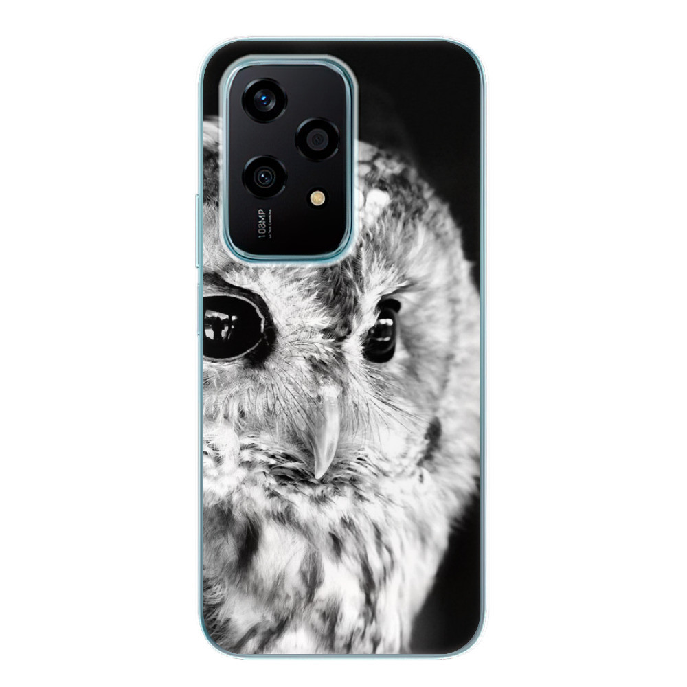 Odolné silikónové puzdro iSaprio - BW Owl - Honor 200 Lite