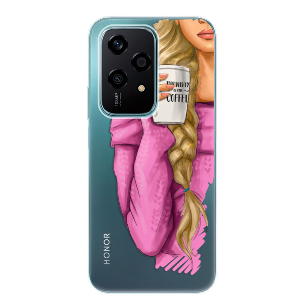 Odolné silikónové puzdro iSaprio - My Coffe and Blond Girl - Honor 200 Lite