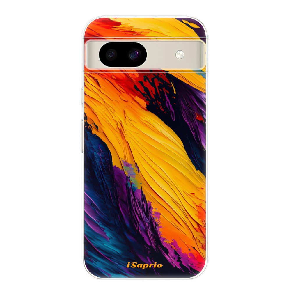Odolné silikónové puzdro iSaprio - Orange Paint - Google Pixel 8a