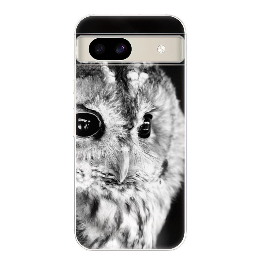 Odolné silikónové puzdro iSaprio - BW Owl - Google Pixel 8a