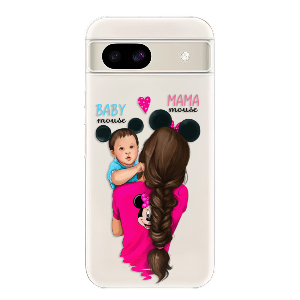 Odolné silikónové puzdro iSaprio - Mama Mouse Brunette and Boy - Google Pixel 8a
