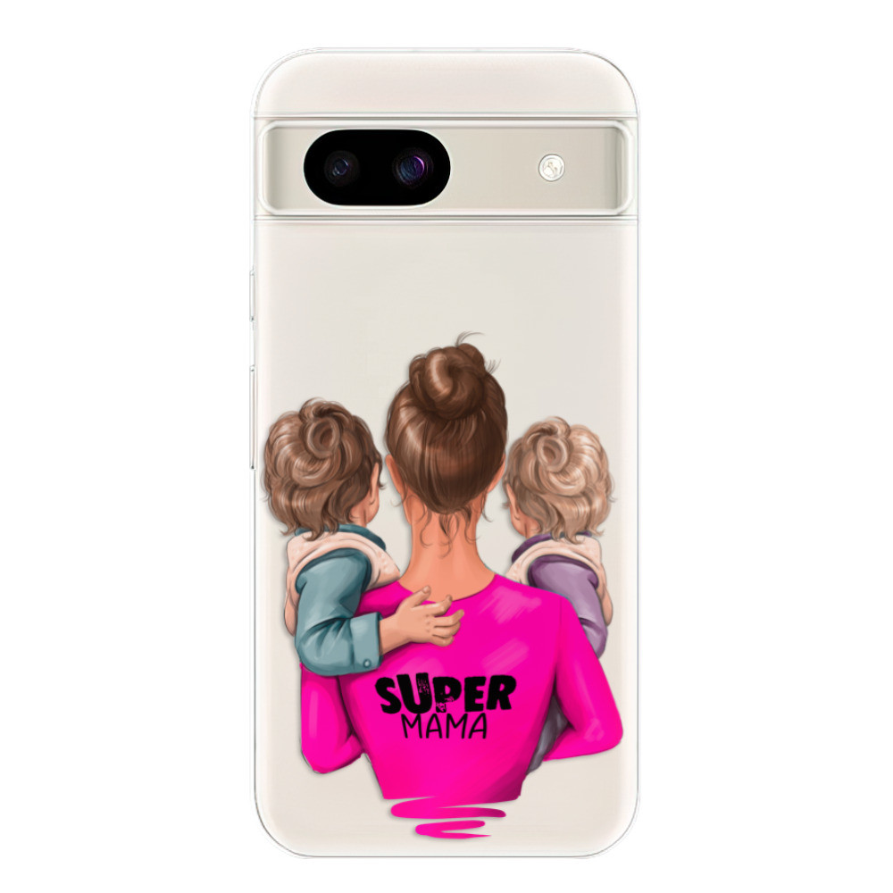 Odolné silikónové puzdro iSaprio - Super Mama - Two Boys - Google Pixel 8a