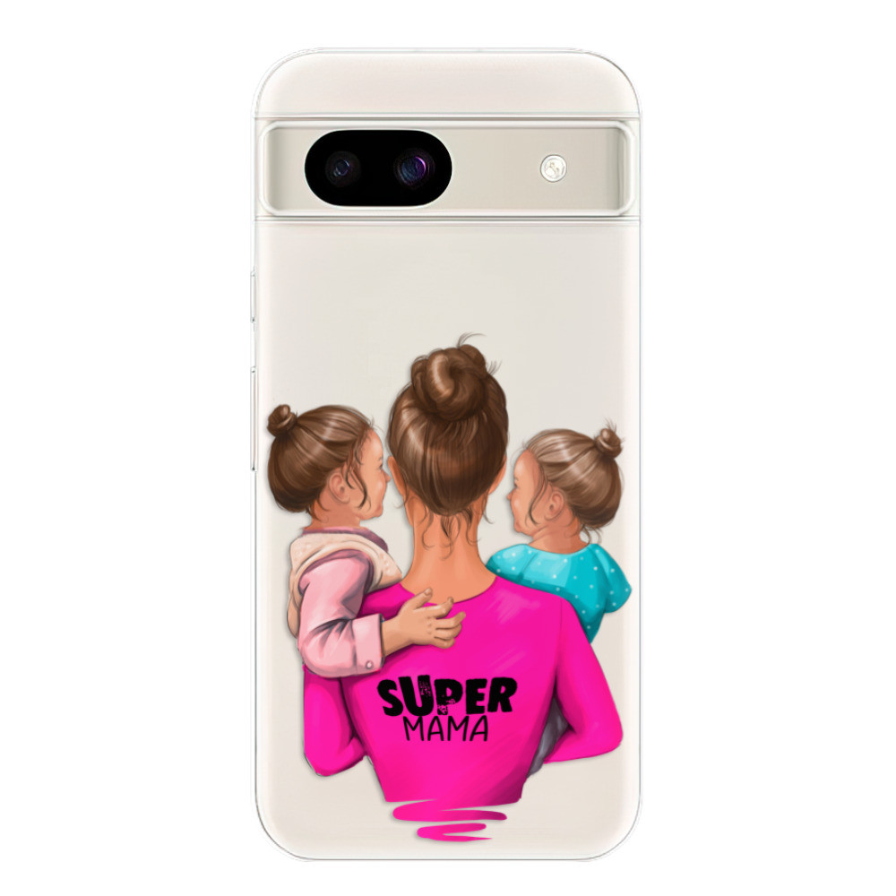 Odolné silikónové puzdro iSaprio - Super Mama - Two Girls - Google Pixel 8a