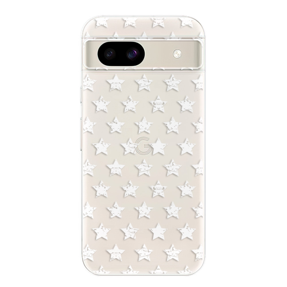 Odolné silikónové puzdro iSaprio - Stars Pattern - white - Google Pixel 8a