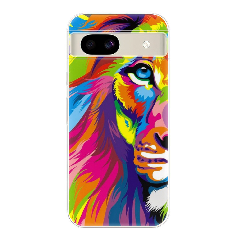 Odolné silikónové puzdro iSaprio - Rainbow Lion - Google Pixel 8a