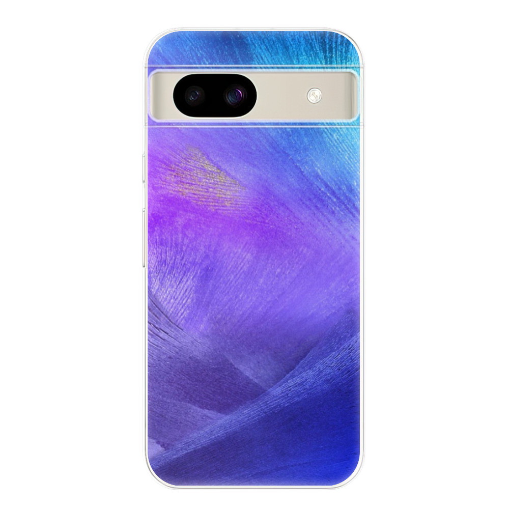 Odolné silikónové puzdro iSaprio - Purple Feathers - Google Pixel 8a