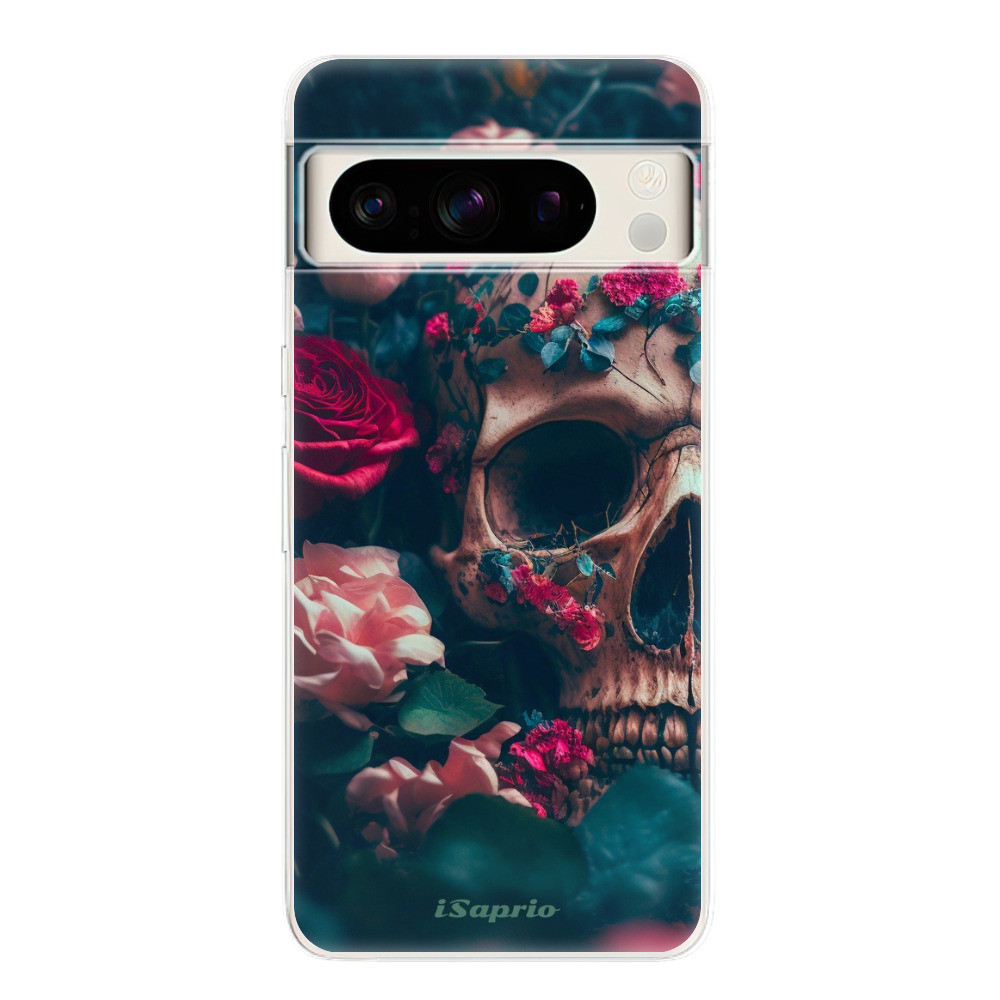 Odolné silikónové puzdro iSaprio - Skull in Roses - Google Pixel 8 Pro