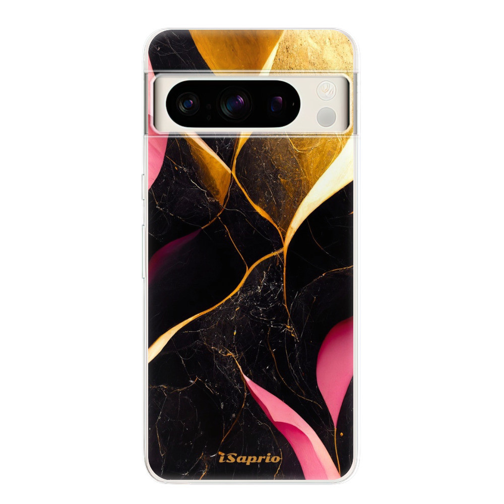 Odolné silikónové puzdro iSaprio - Gold Pink Marble - Google Pixel 8 Pro