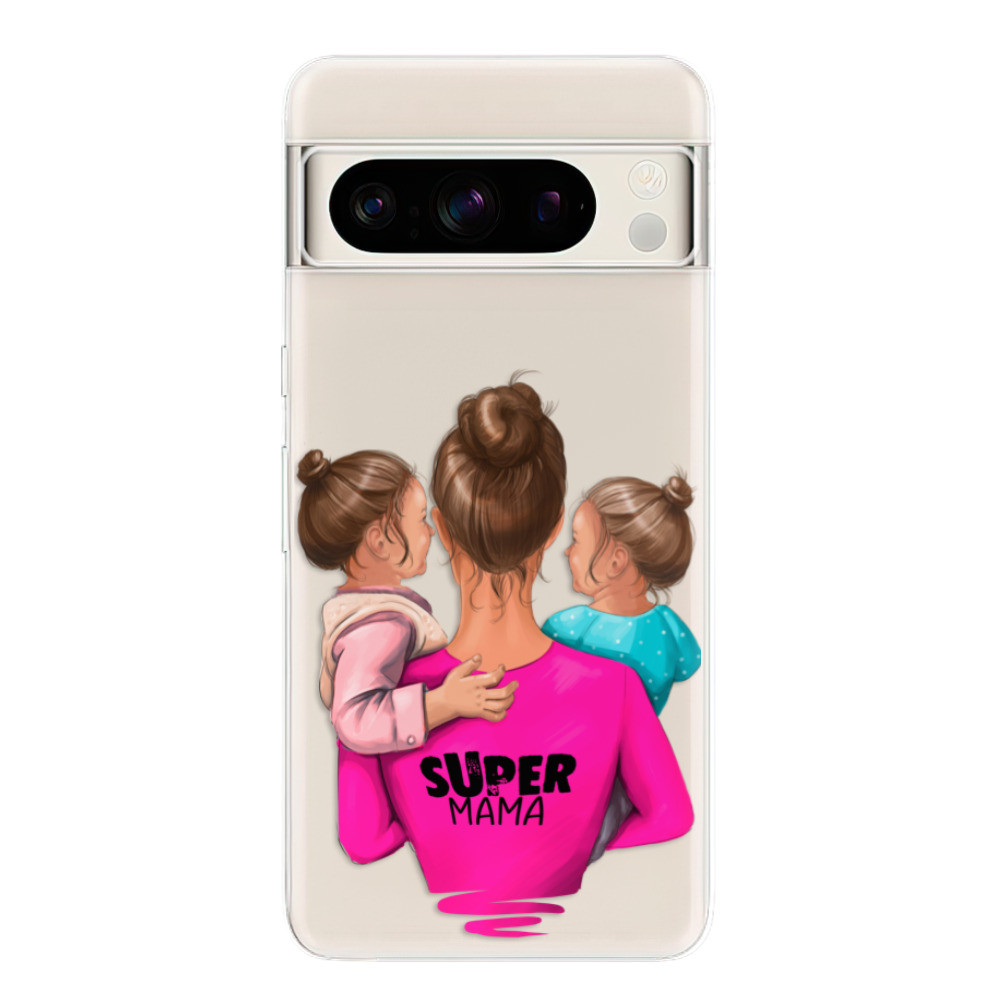 Odolné silikónové puzdro iSaprio - Super Mama - Two Girls - Google Pixel 8 Pro