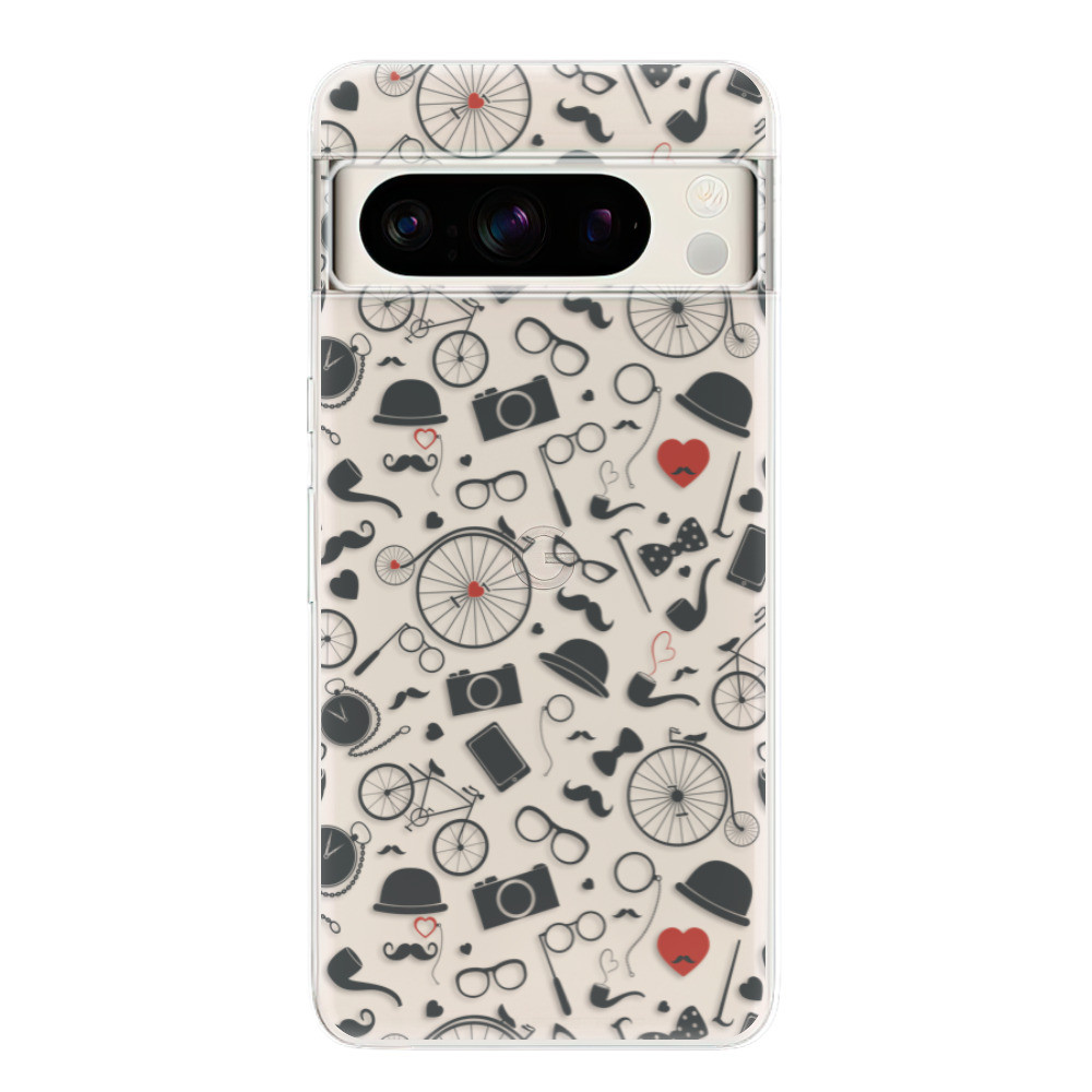 Odolné silikónové puzdro iSaprio - Vintage Pattern 01 - black - Google Pixel 8 Pro