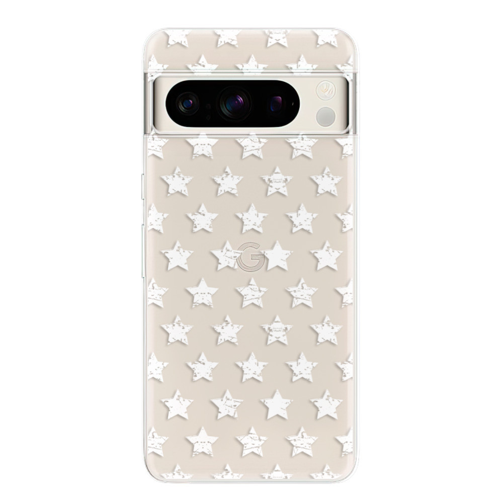 Odolné silikónové puzdro iSaprio - Stars Pattern - white - Google Pixel 8 Pro