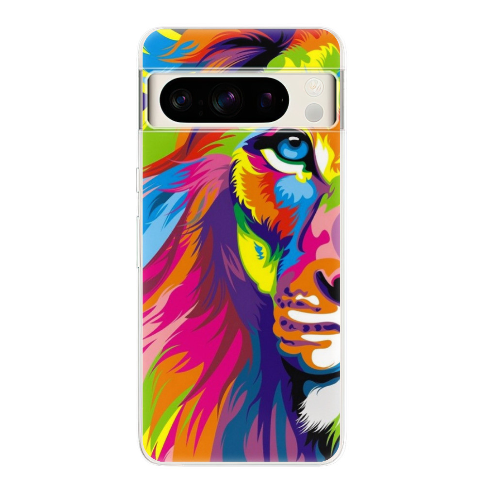 Odolné silikónové puzdro iSaprio - Rainbow Lion - Google Pixel 8 Pro