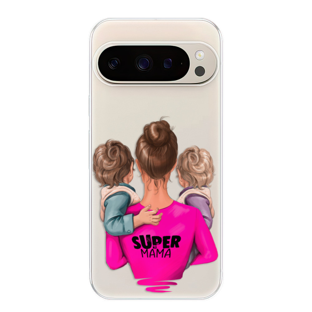 Odolné silikónové puzdro iSaprio - Super Mama - Two Boys - Google Pixel 9 / 9 Pro