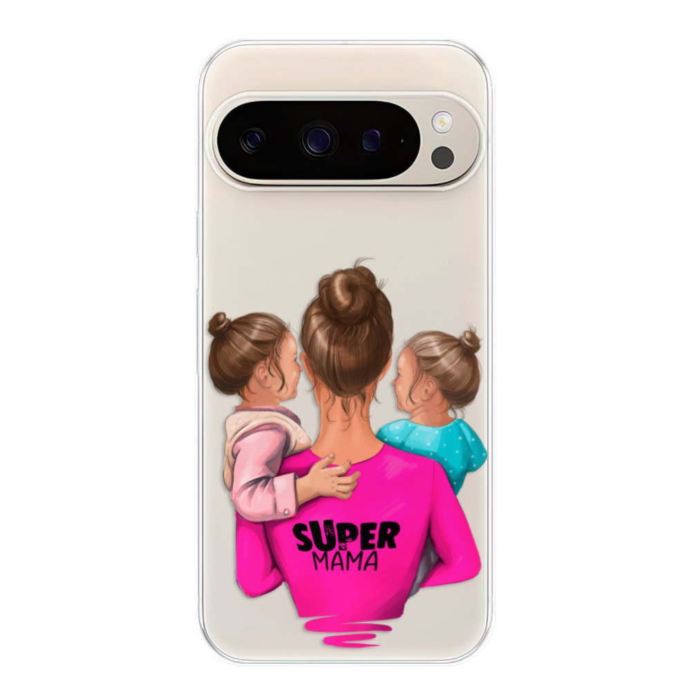 Odolné silikónové puzdro iSaprio - Super Mama - Two Girls - Google Pixel 9 / 9 Pro